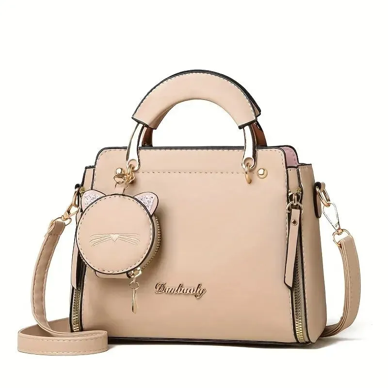 Cat Purse Top Handle Satchel