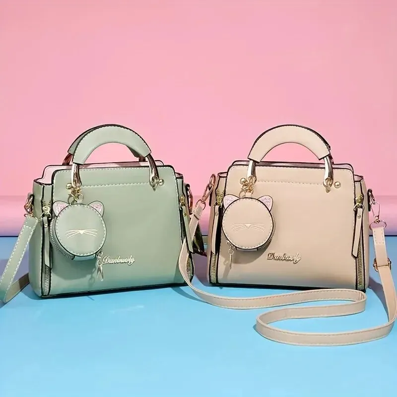 Cat Purse Top Handle Satchel
