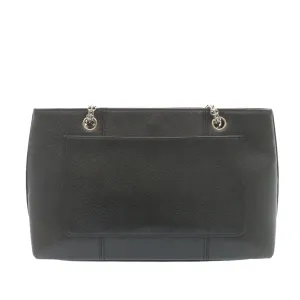 CHANEL Caviar Skin Chain Shoulder Bag Leather Black CC  28395A