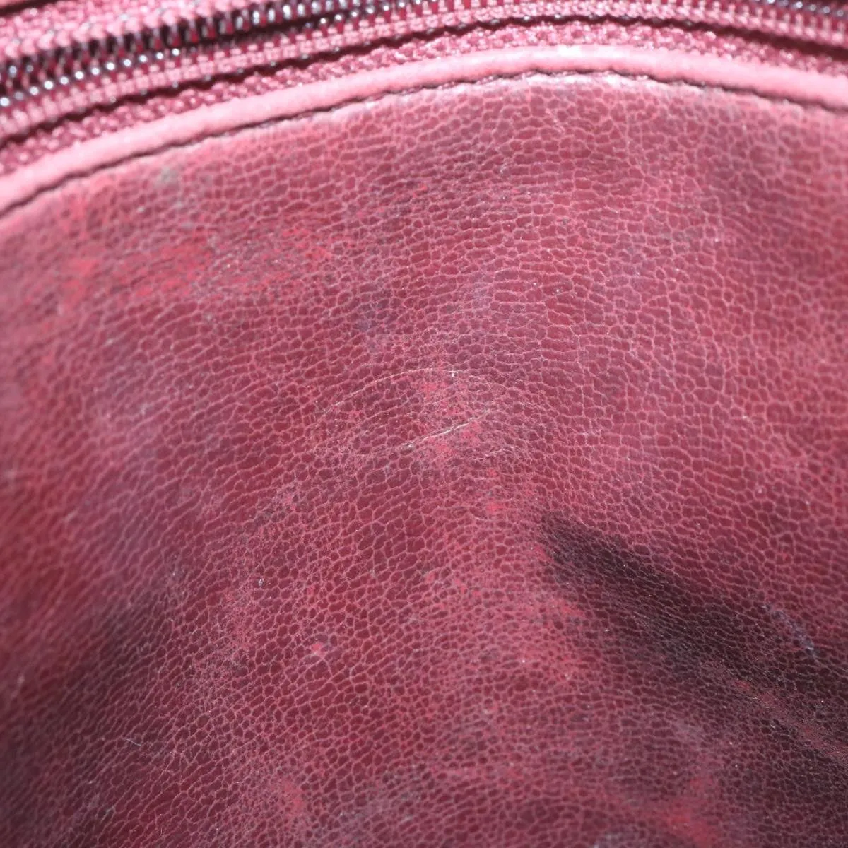 CHANEL Caviar Skin Turn Lock Chain Shoulder Bag Bordeaux CC  24807A