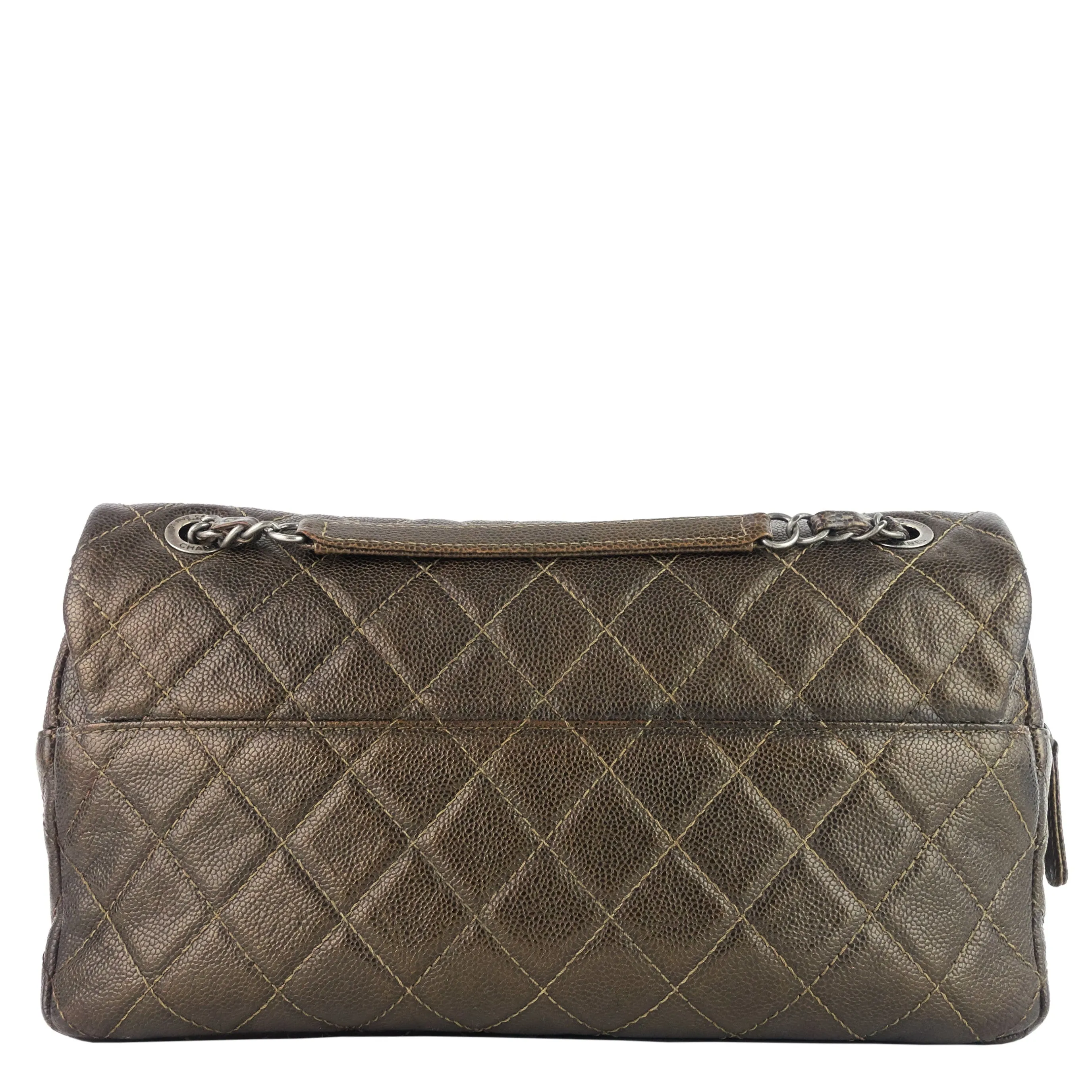 CHANEL Easy New Jumbo Caviar Leather Shoulder Bag