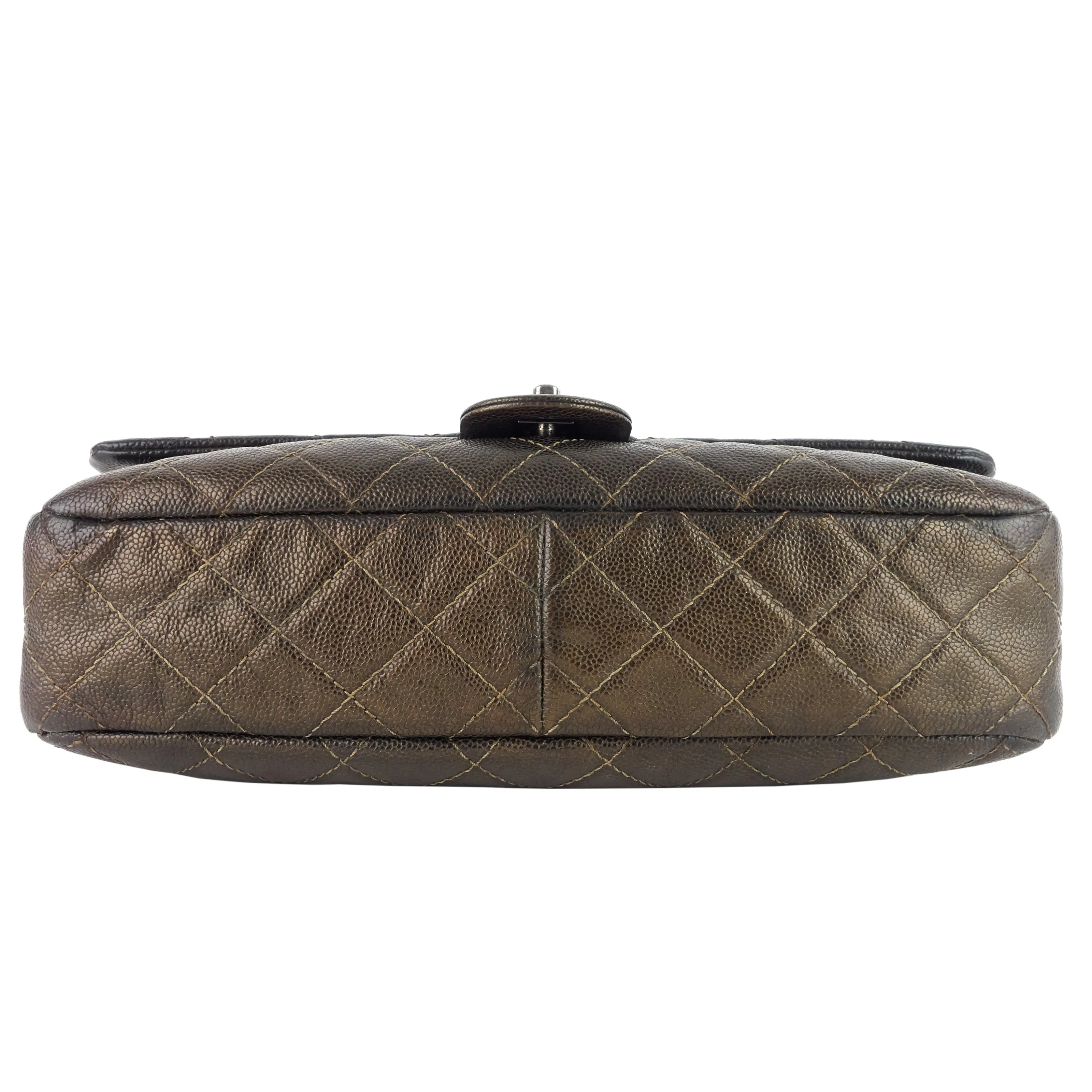 CHANEL Easy New Jumbo Caviar Leather Shoulder Bag