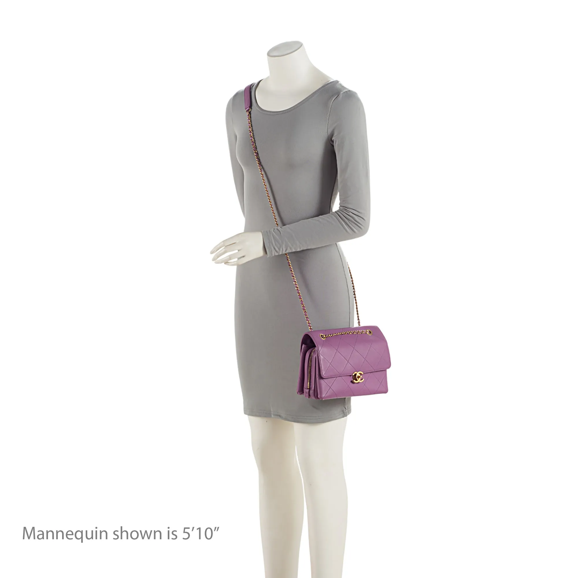 Chanel Lambskin Sleek & Chic Small Flap Bag (SHF-UMzeA2)