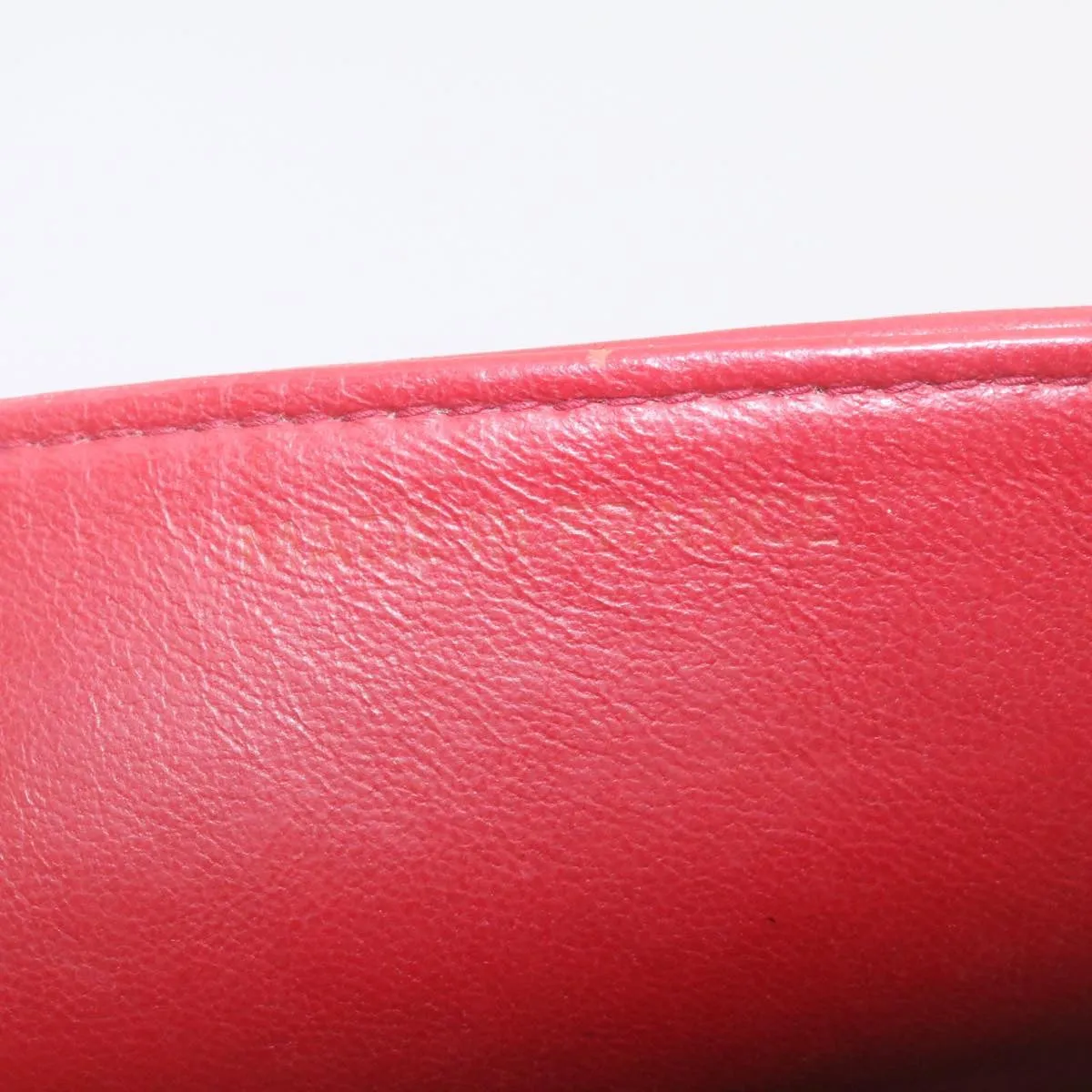Chanel Mademoiselle Big Coco Double Chain Shoulder Bag Lamb Skin Red  29129A
