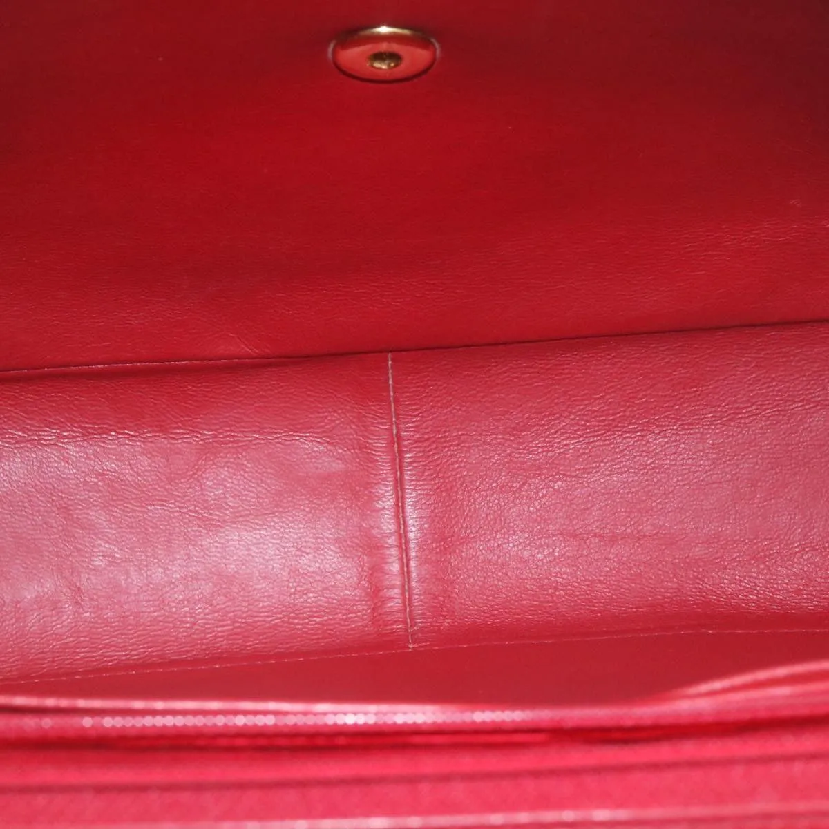 Chanel Mademoiselle Big Coco Double Chain Shoulder Bag Lamb Skin Red  29129A