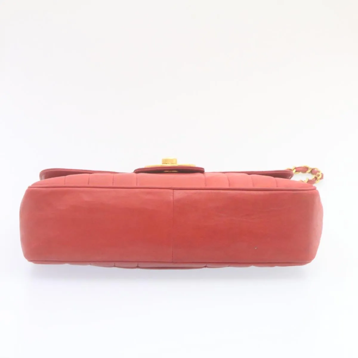 Chanel Mademoiselle Big Coco Double Chain Shoulder Bag Lamb Skin Red  29129A