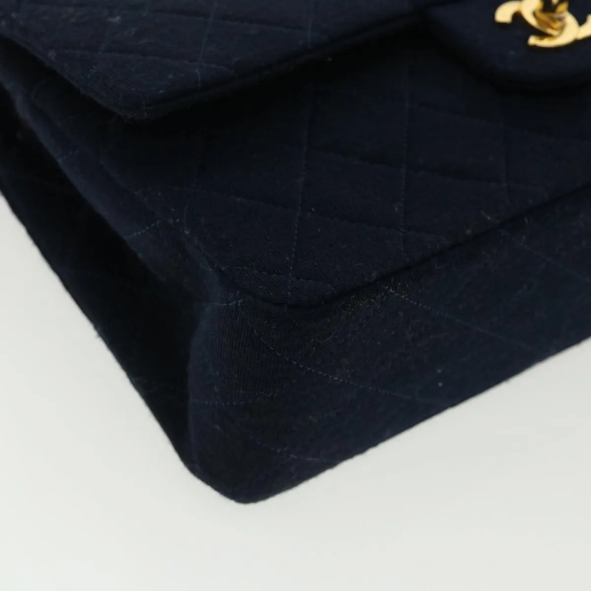 Chanel Matelasse 25 Shoulder Bag cotton Black CC  33162