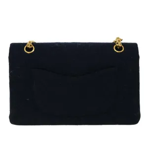 Chanel Matelasse 25 Shoulder Bag cotton Black CC  33162