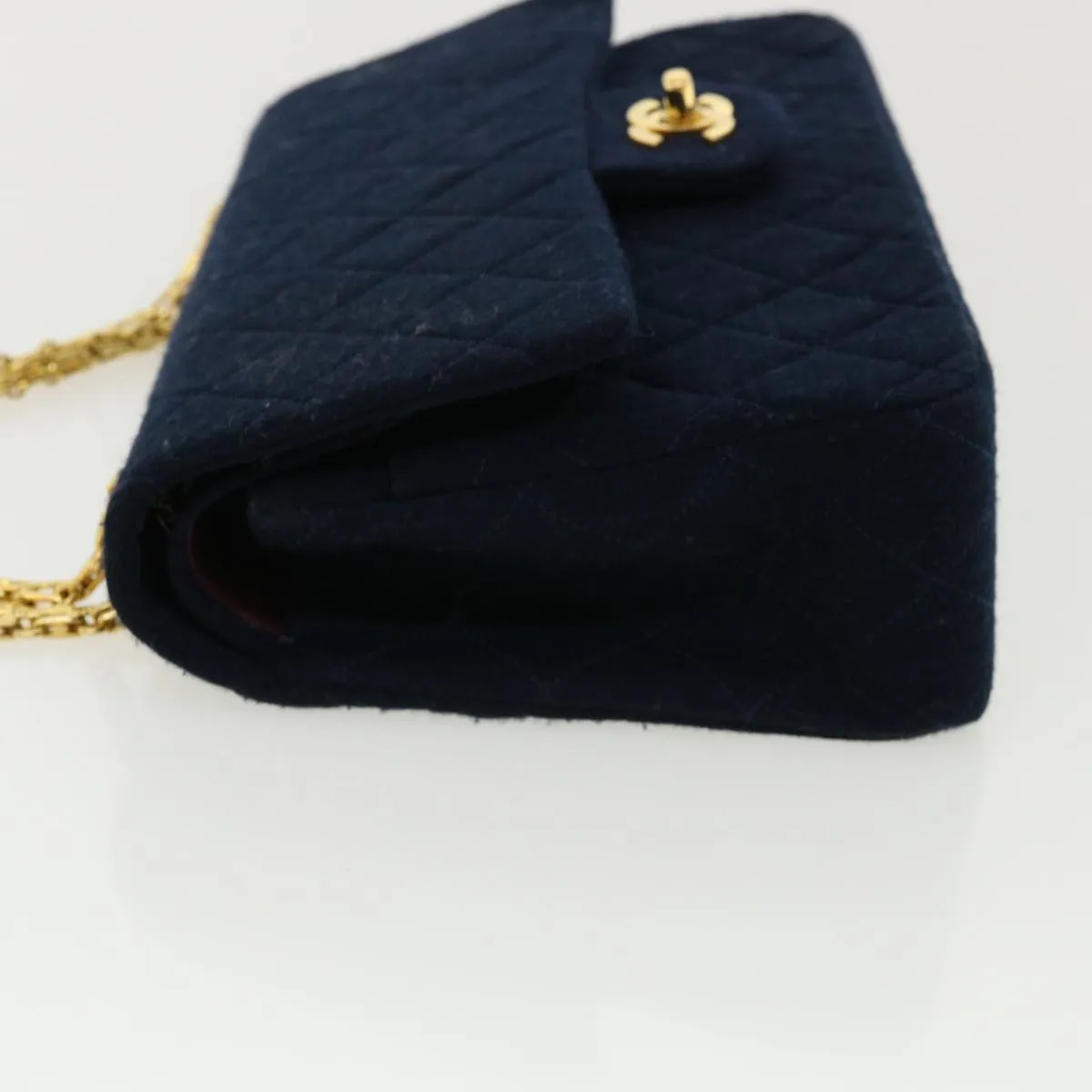 Chanel Matelasse 25 Shoulder Bag cotton Black CC  33162