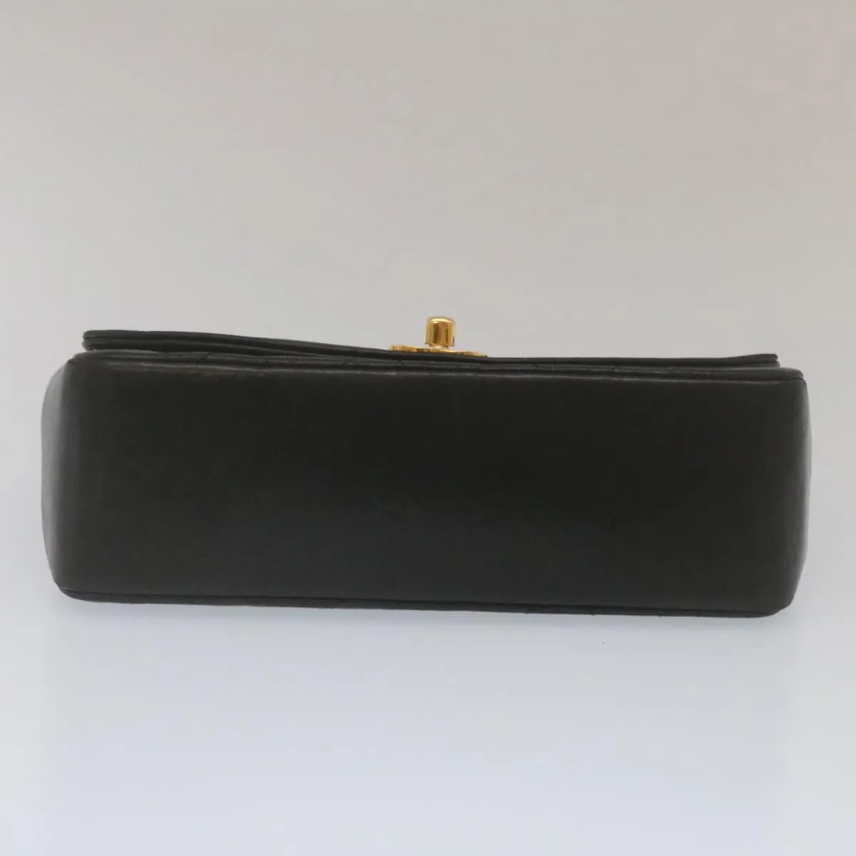 Chanel Matelasse Turn Lock Diana Chain Shoulder Bag Lamb Skin Black  lt403A