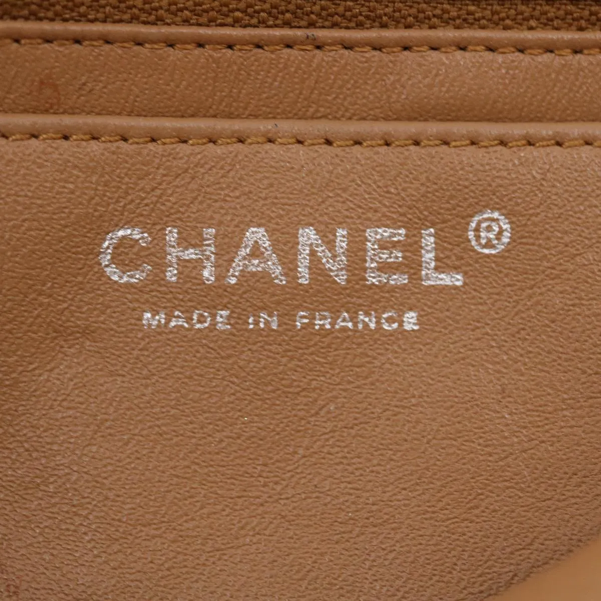 Chanel Matelasse Tweed Turn Lock Chain Shoulder Bag Navy Brown CC  nh616A