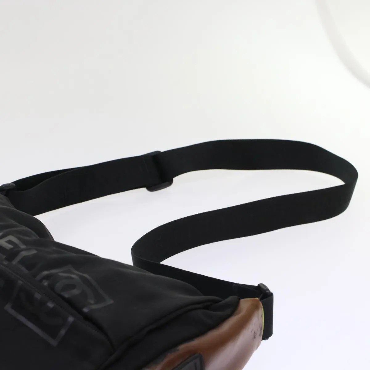 Chanel Shoulder Bag Nylon Black CC  bs6987