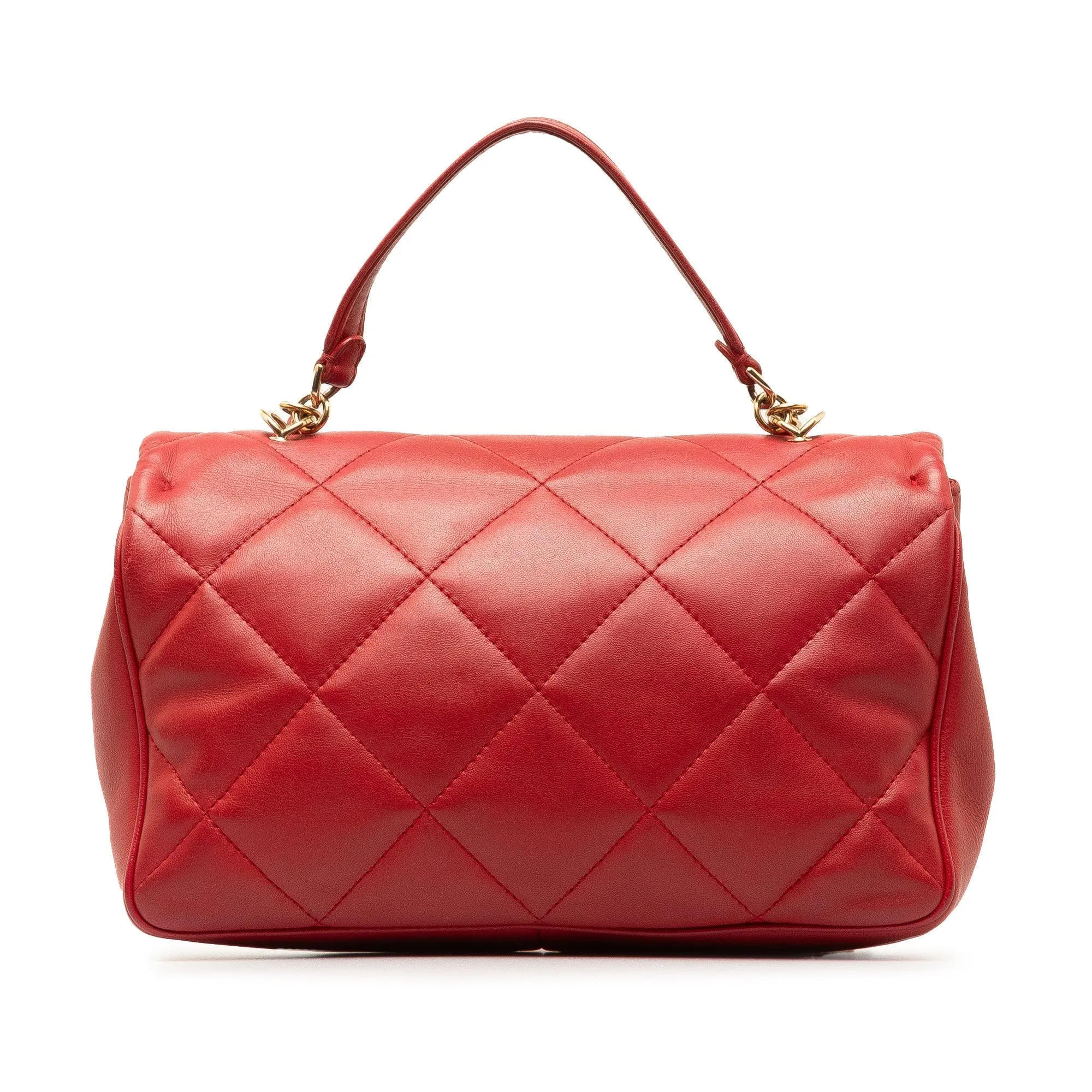 Chanel Small Lambskin Easy Carry Flap Satchel