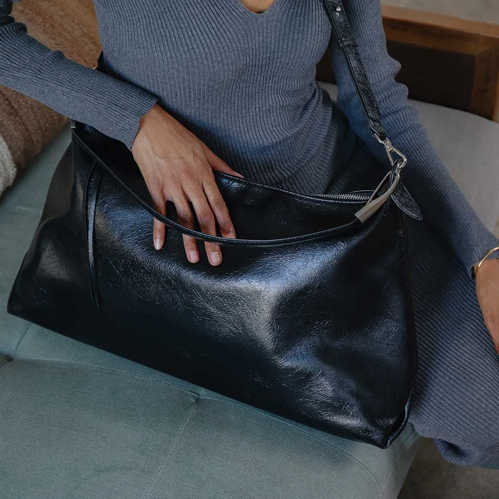 Charlie Cranberry Recycled Vegan Shoulder Bag