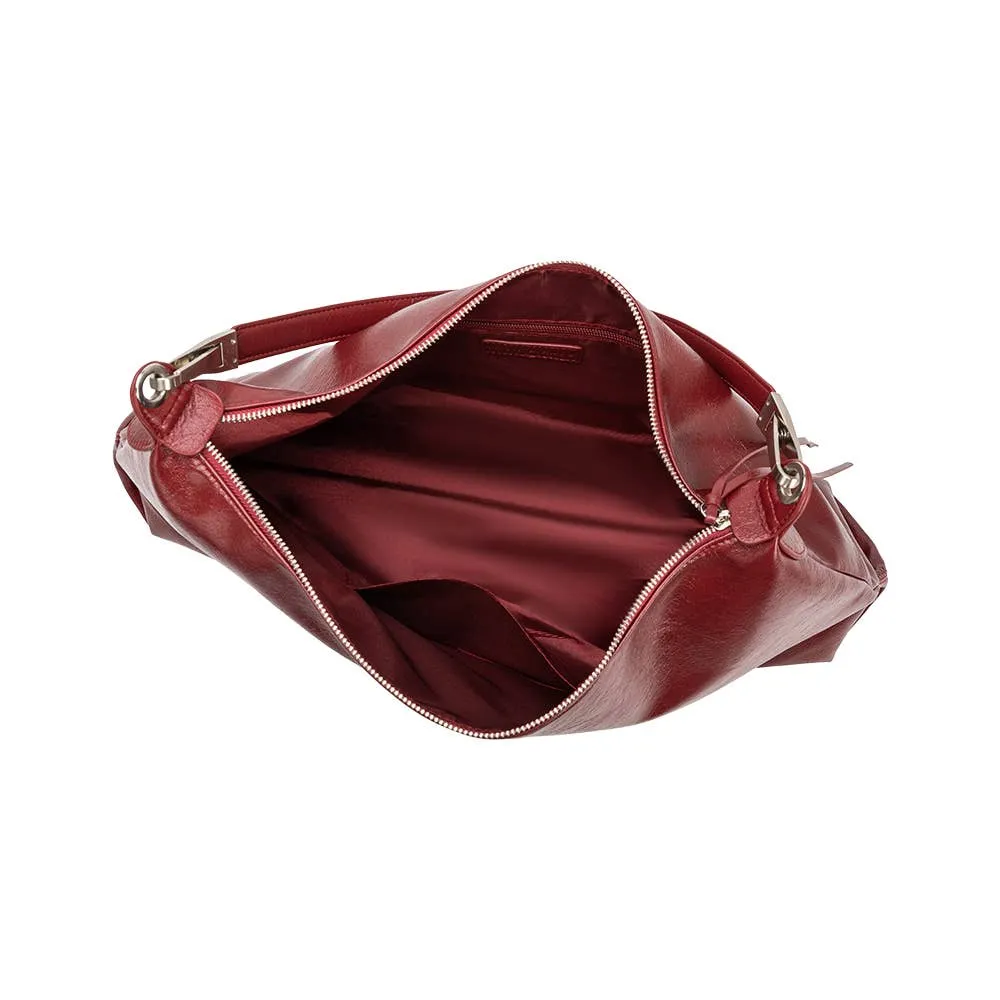 Charlie Cranberry Recycled Vegan Shoulder Bag