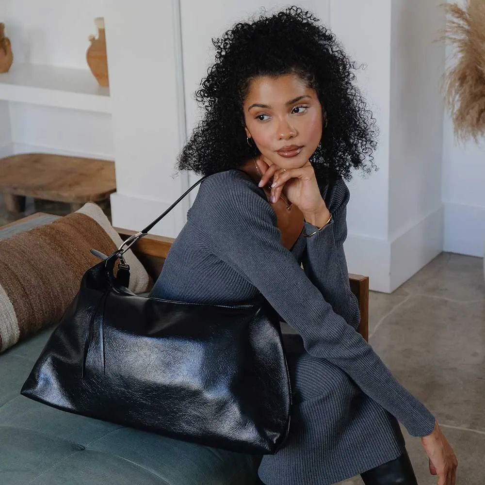 Charlie Cranberry Recycled Vegan Shoulder Bag