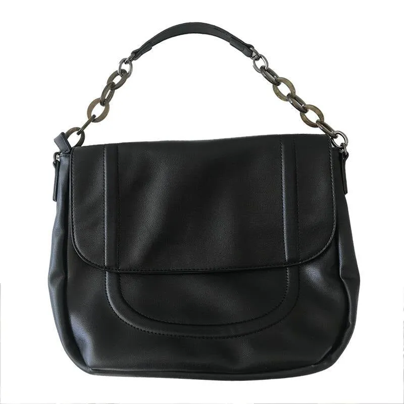 Christmas Gift Women Vintage Trend Crossbady Bags Designers Luxury Chain Casual Shoulder Messenger Bags Soft Leather Versatile Black Handbags