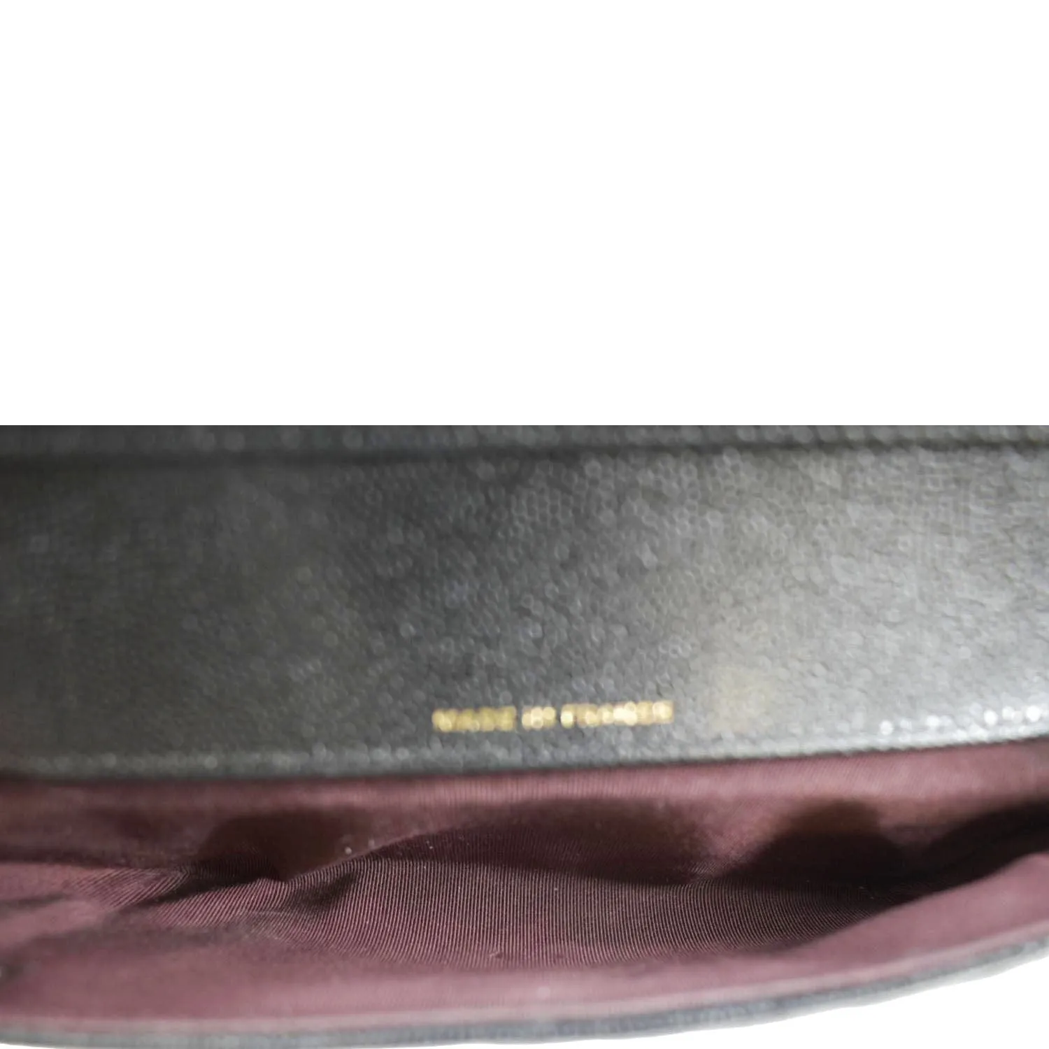 CL Quilted Caviar Leather Chain Crossbody Glasses Case Bag Black