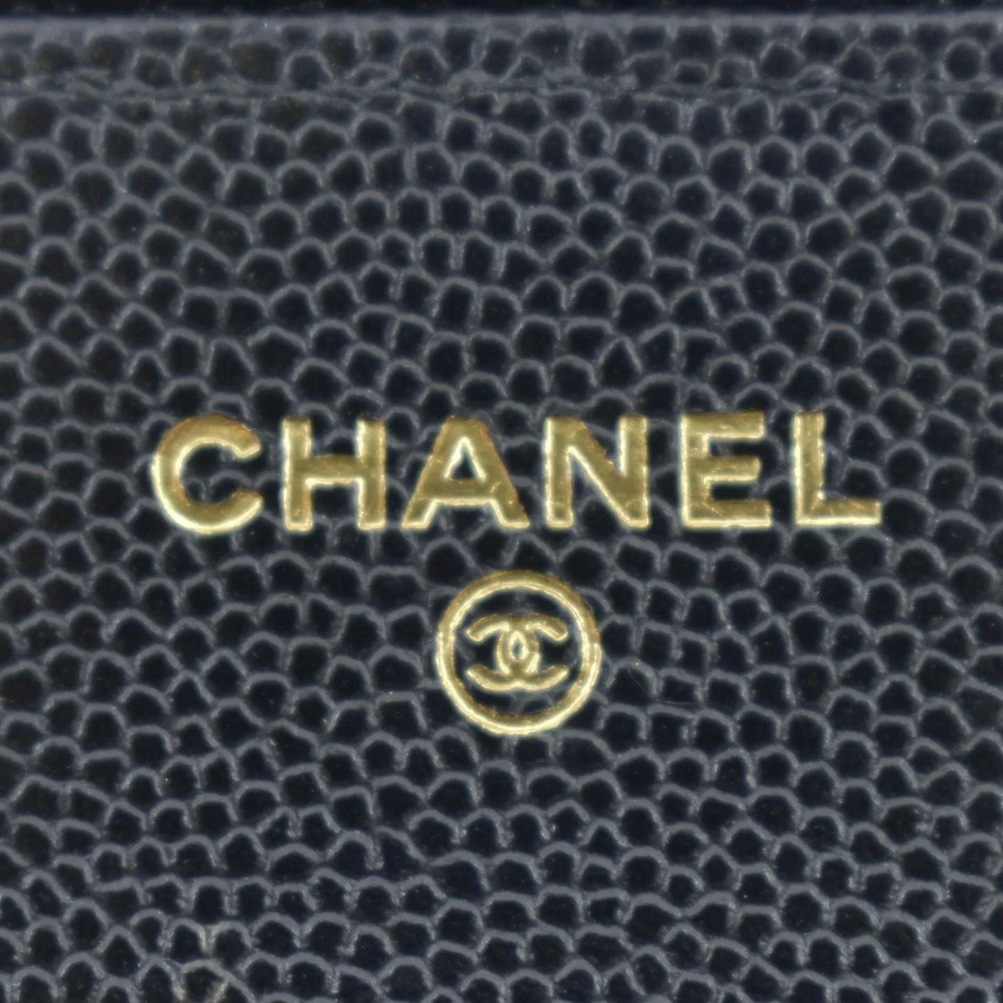 CL Quilted Caviar Leather Chain Crossbody Glasses Case Bag Black