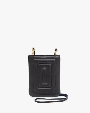 Clare V - Poche in Black Channel Quilted Nappa
