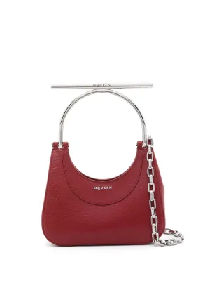 Crimson Leather Cross-Body Bag