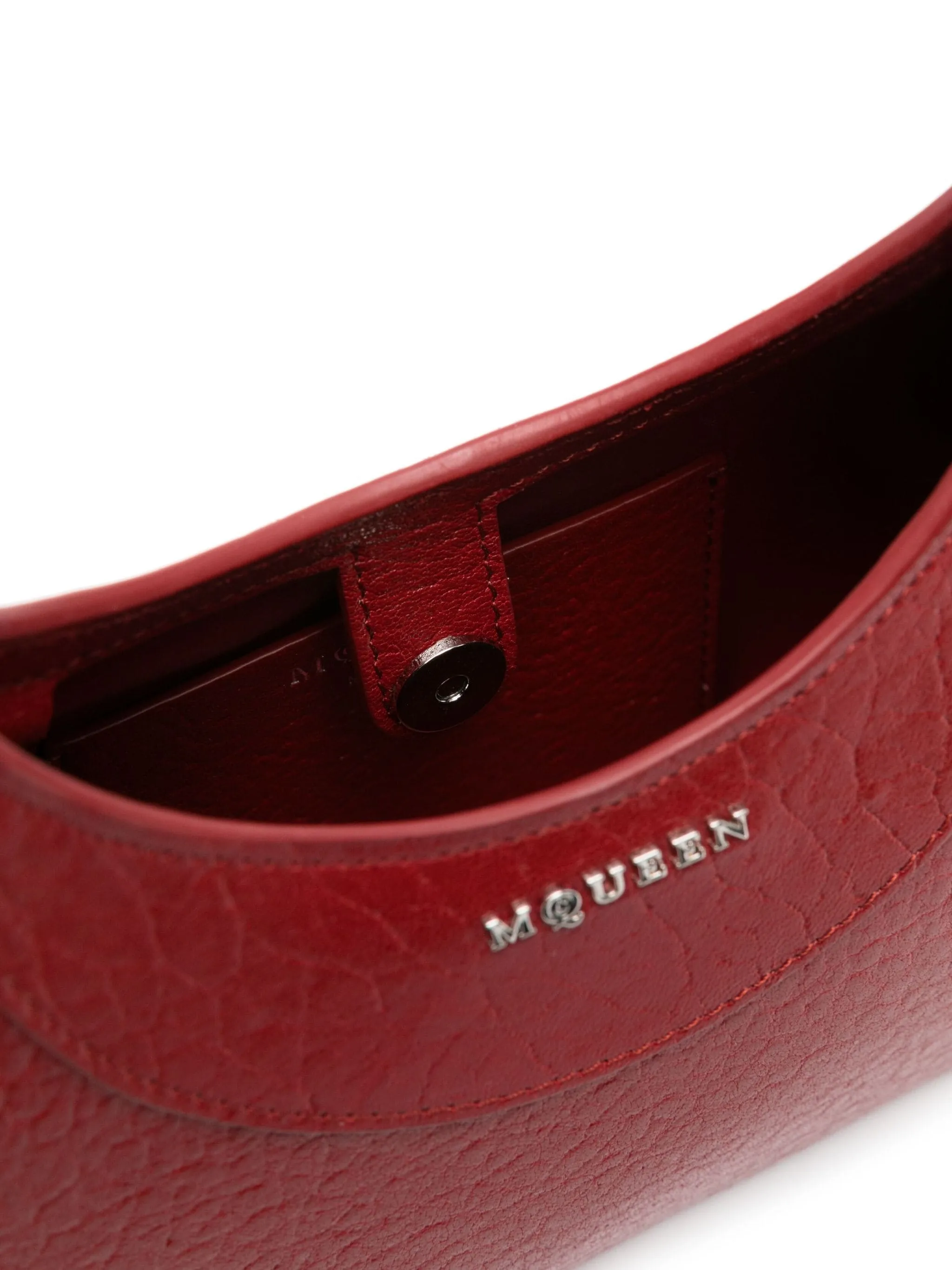 Crimson Leather Cross-Body Bag