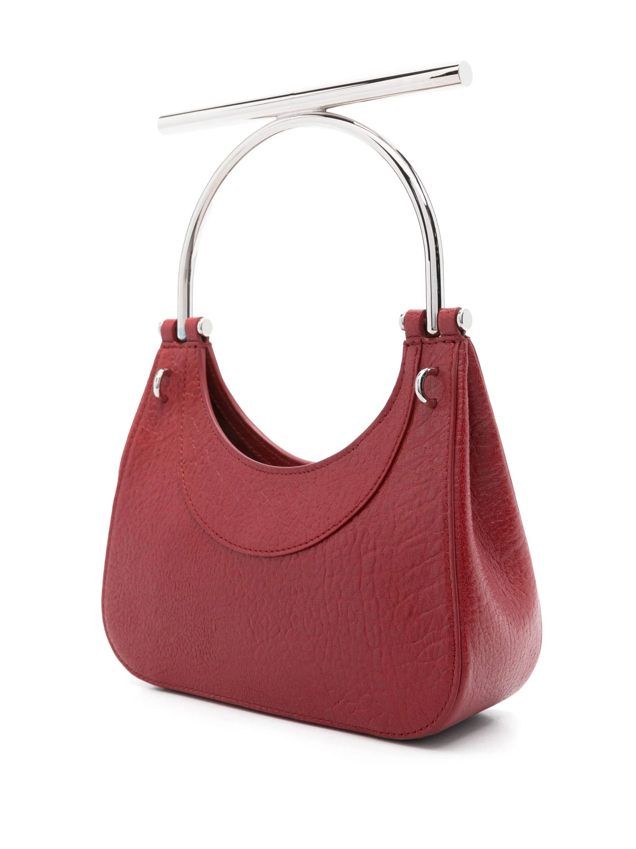 Crimson Leather Cross-Body Bag