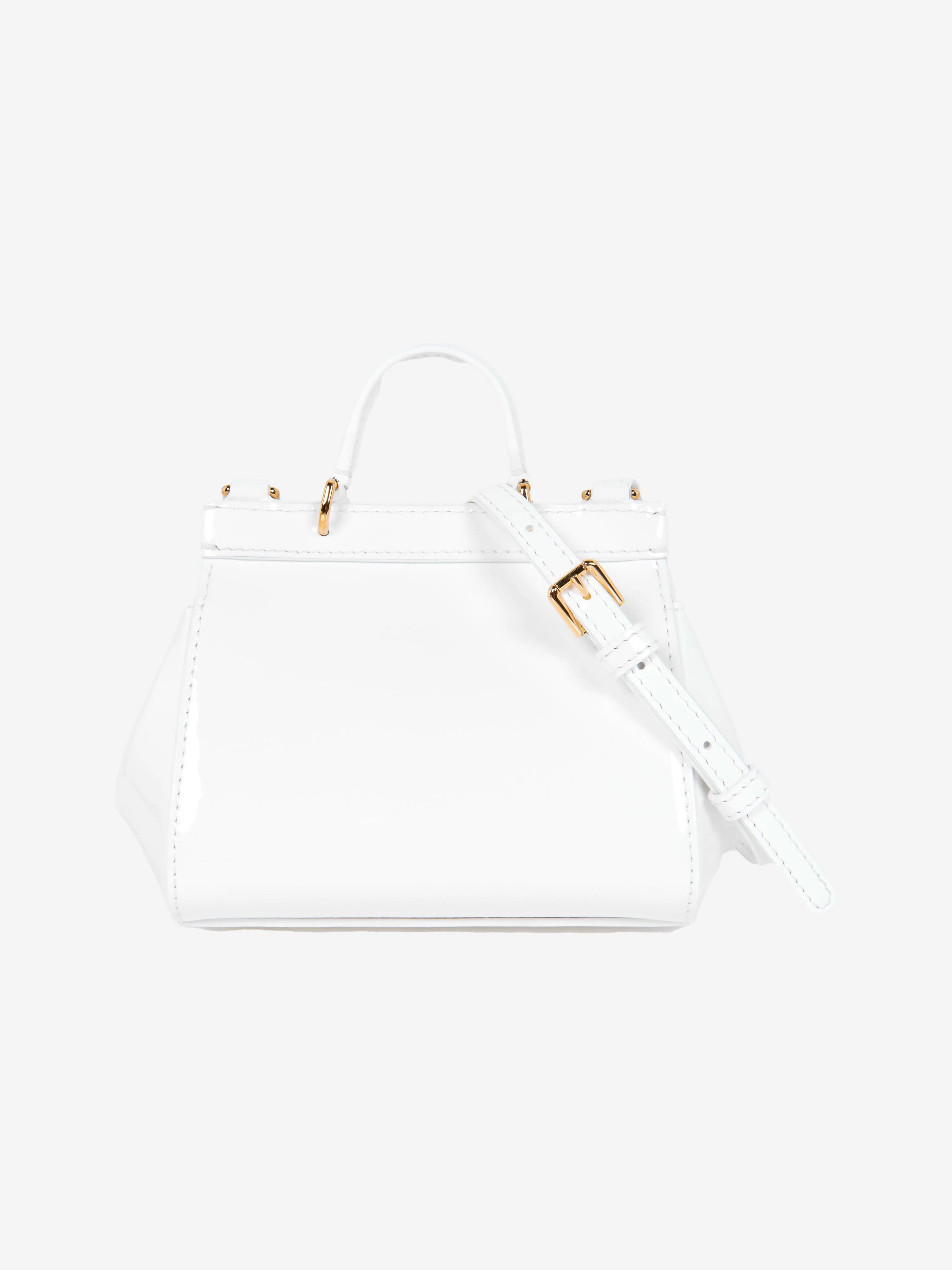 Dolce & Gabbana Girls Patent Leather Branded Shoulder Bag (H: 14cm)