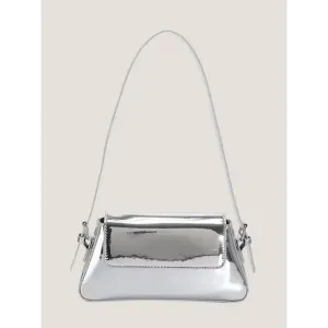 Fashion patent leather ladies baguette texture glossy underarm