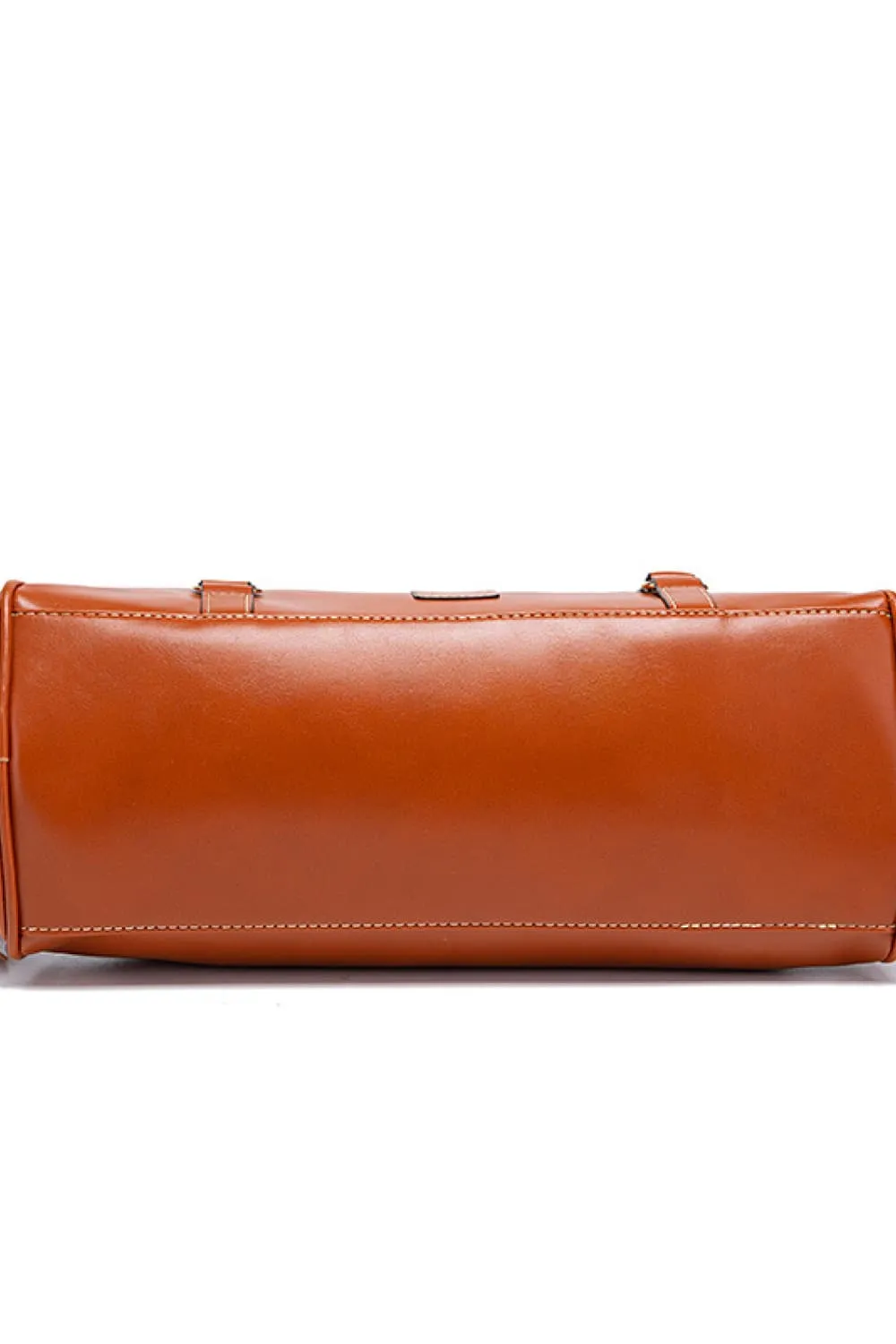 Faux Leather Handbag with Tassels