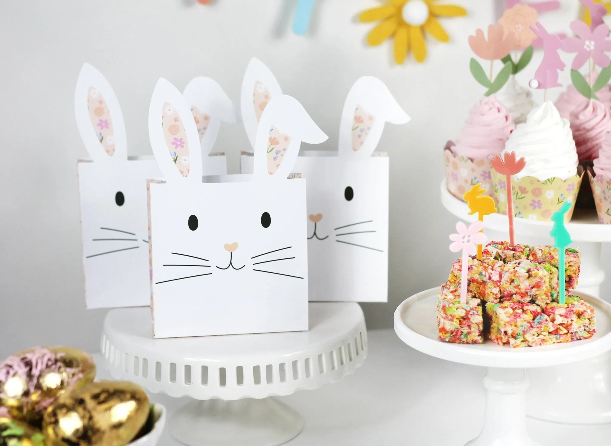 Floral Bunny Treat Bags