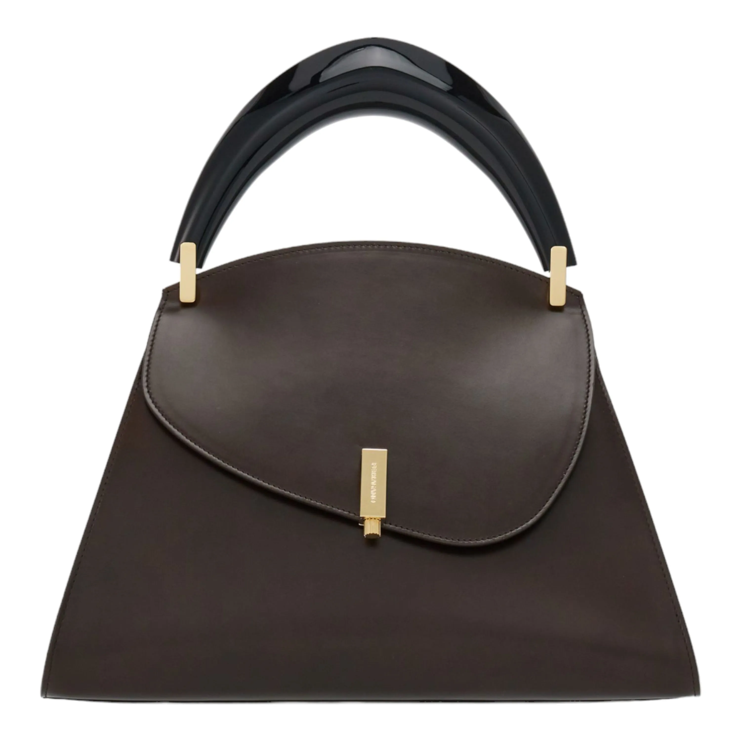 Geometric Handbag With Sculptural Handle