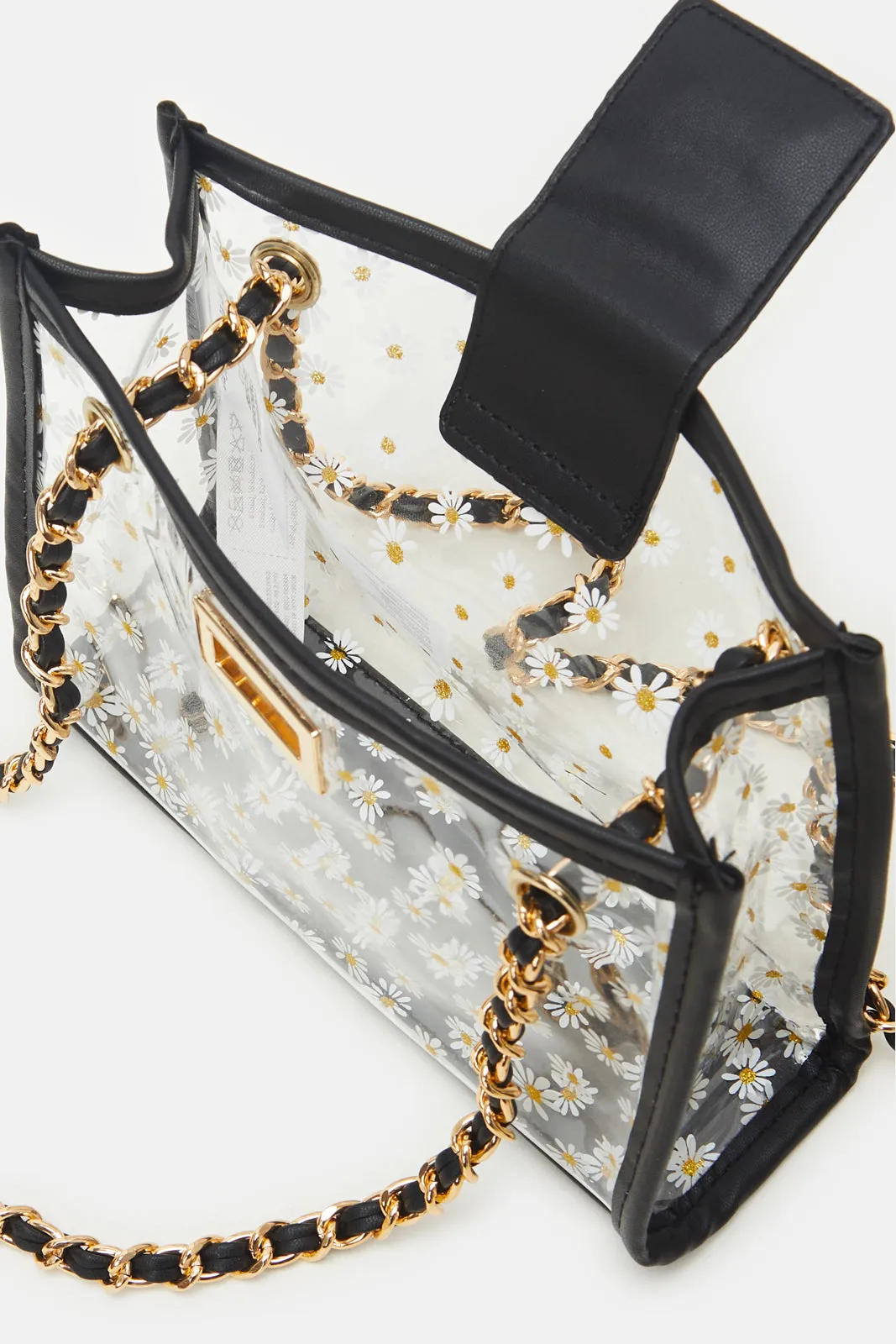 Girls Black Embellished Cross Body Bag