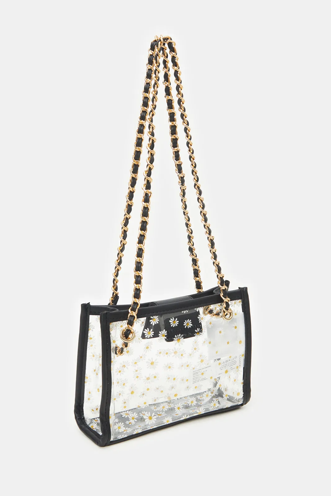Girls Black Embellished Cross Body Bag