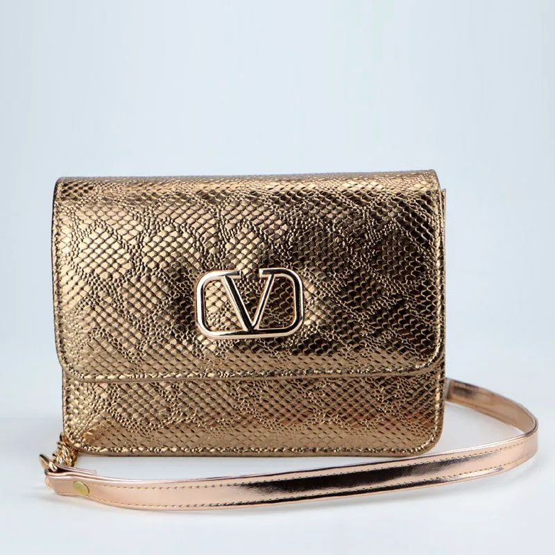 Gold Snakeskin Wristlet Luxury Shoulder Bags #22