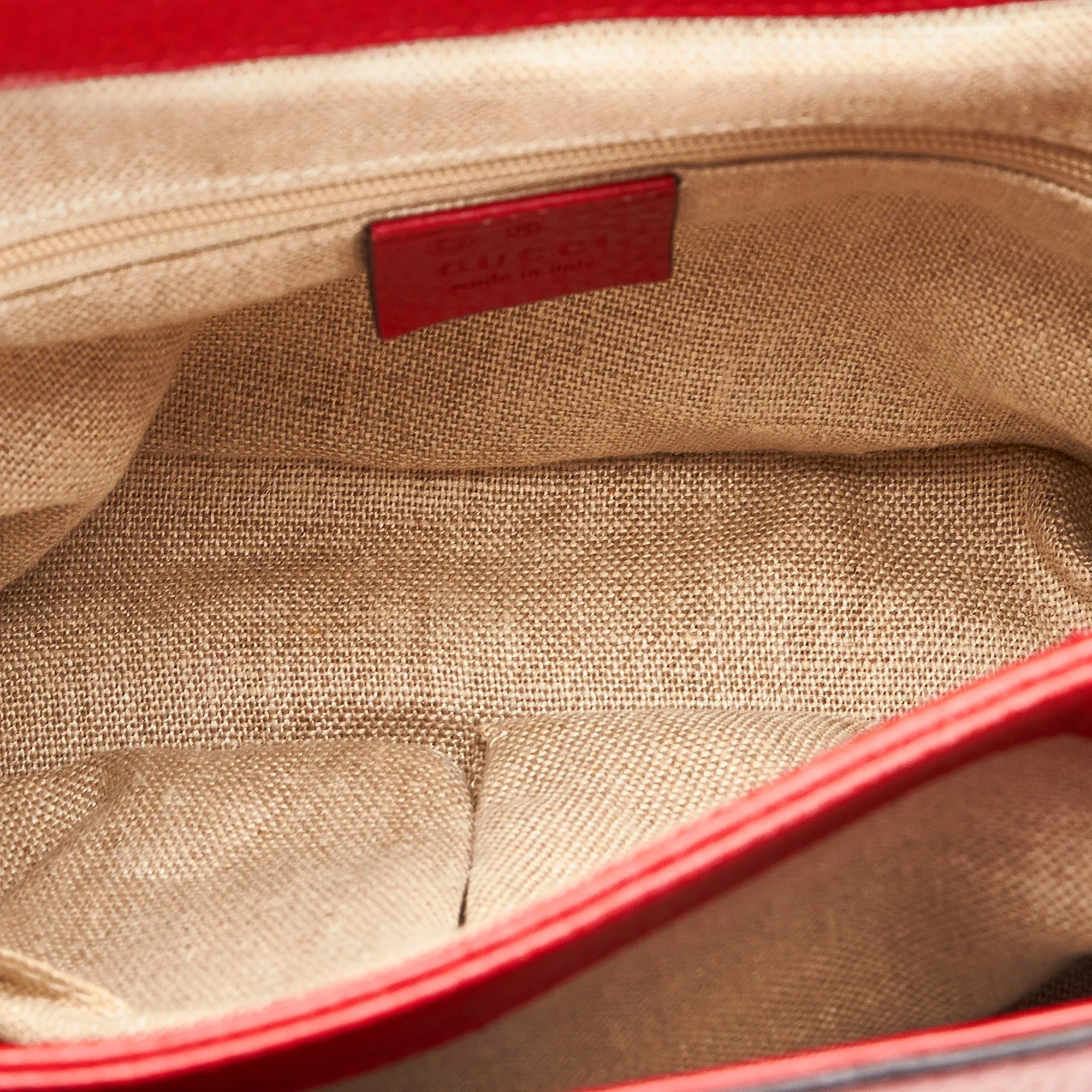 Gucci Interlocking G Red Calfskin