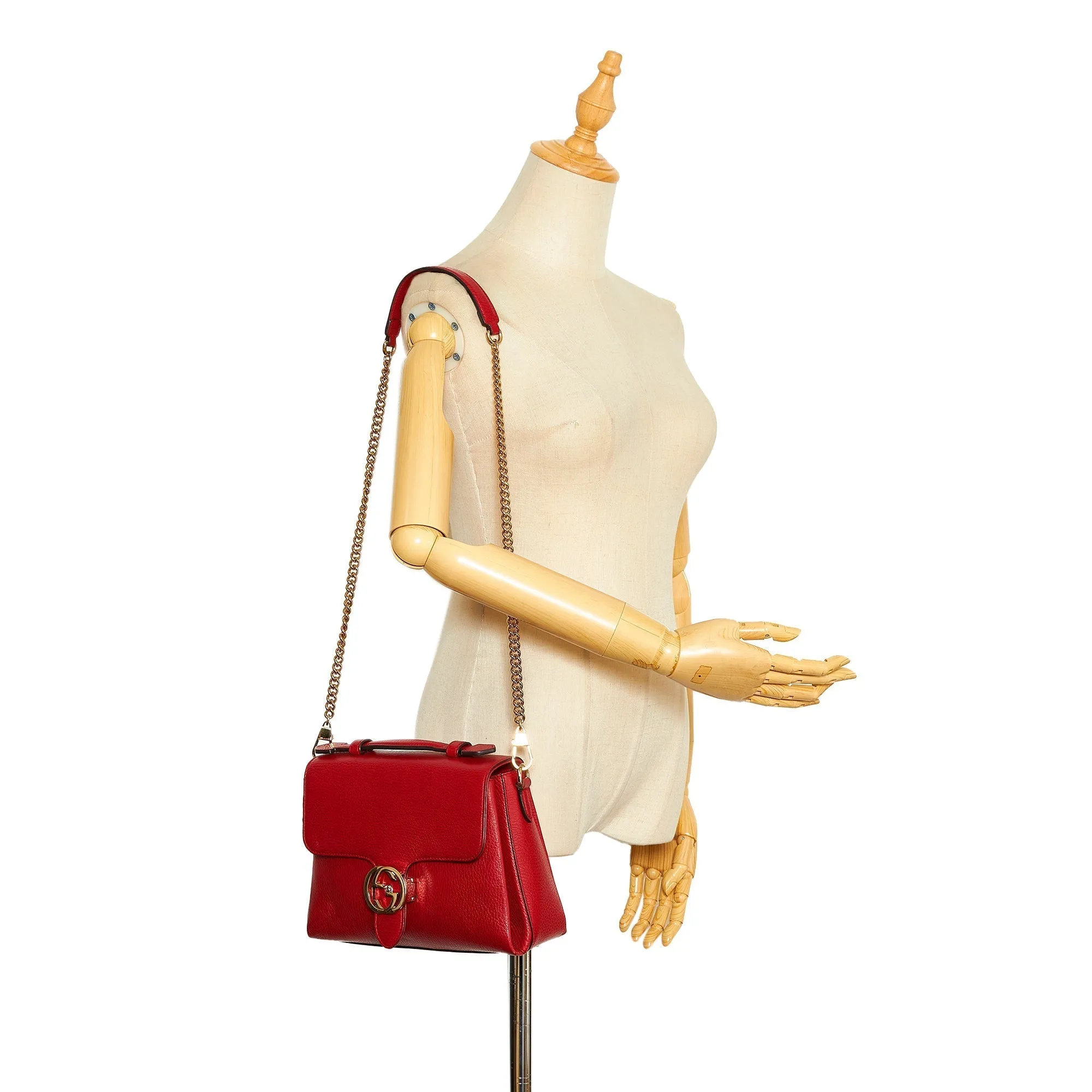 Gucci Interlocking G Red Calfskin