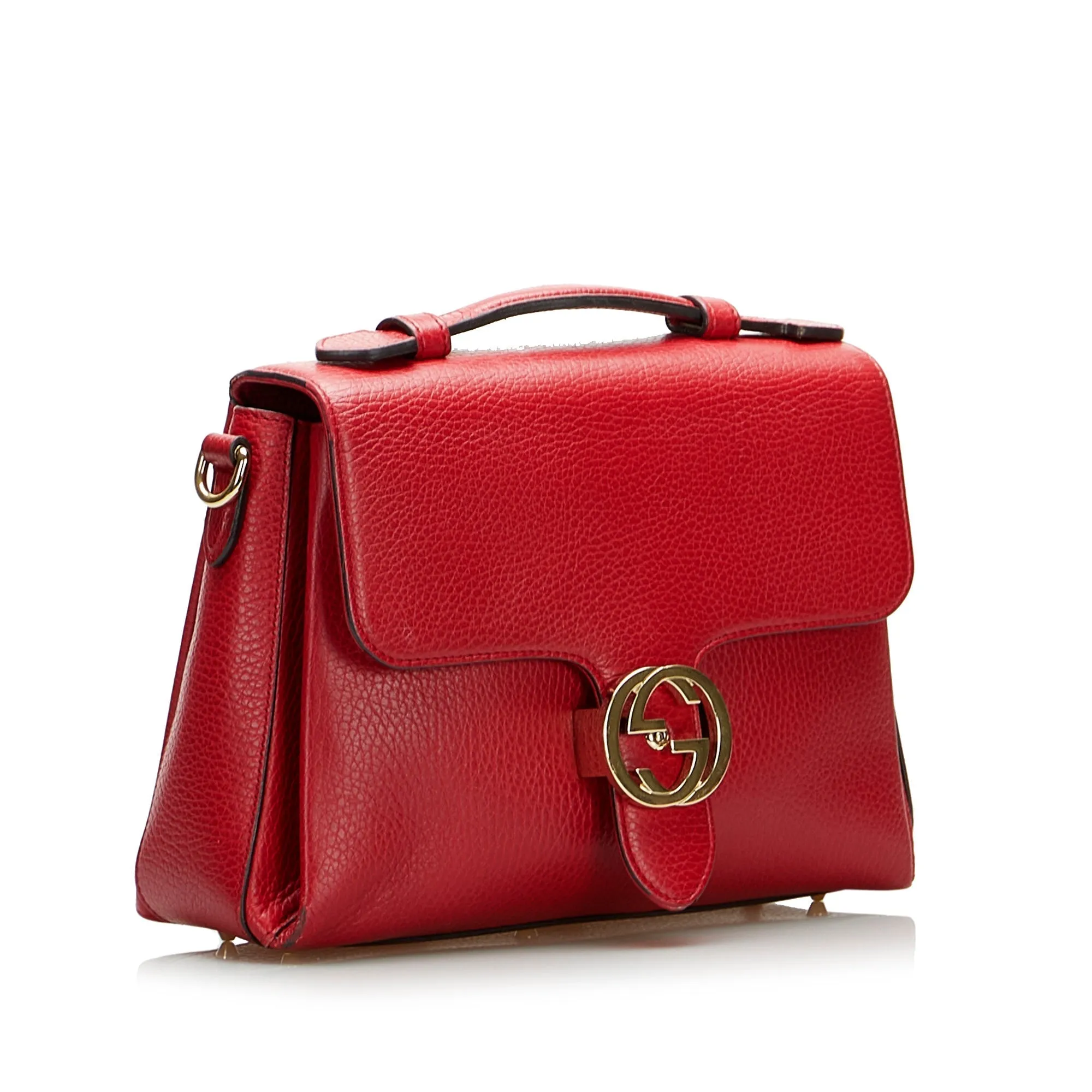 Gucci Interlocking G Red Calfskin