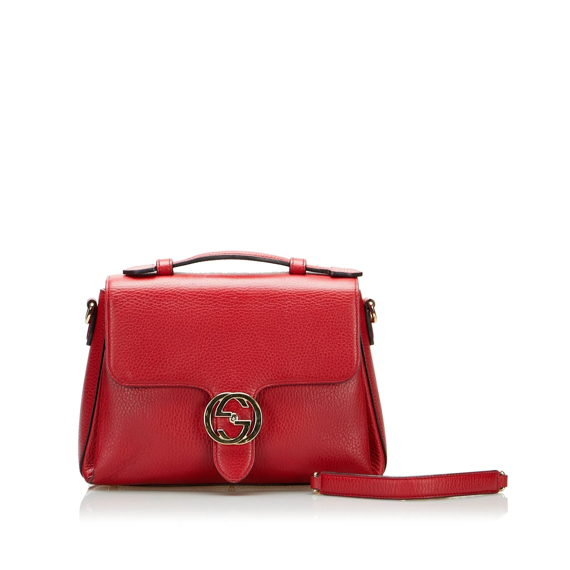 Gucci Interlocking G Red Calfskin