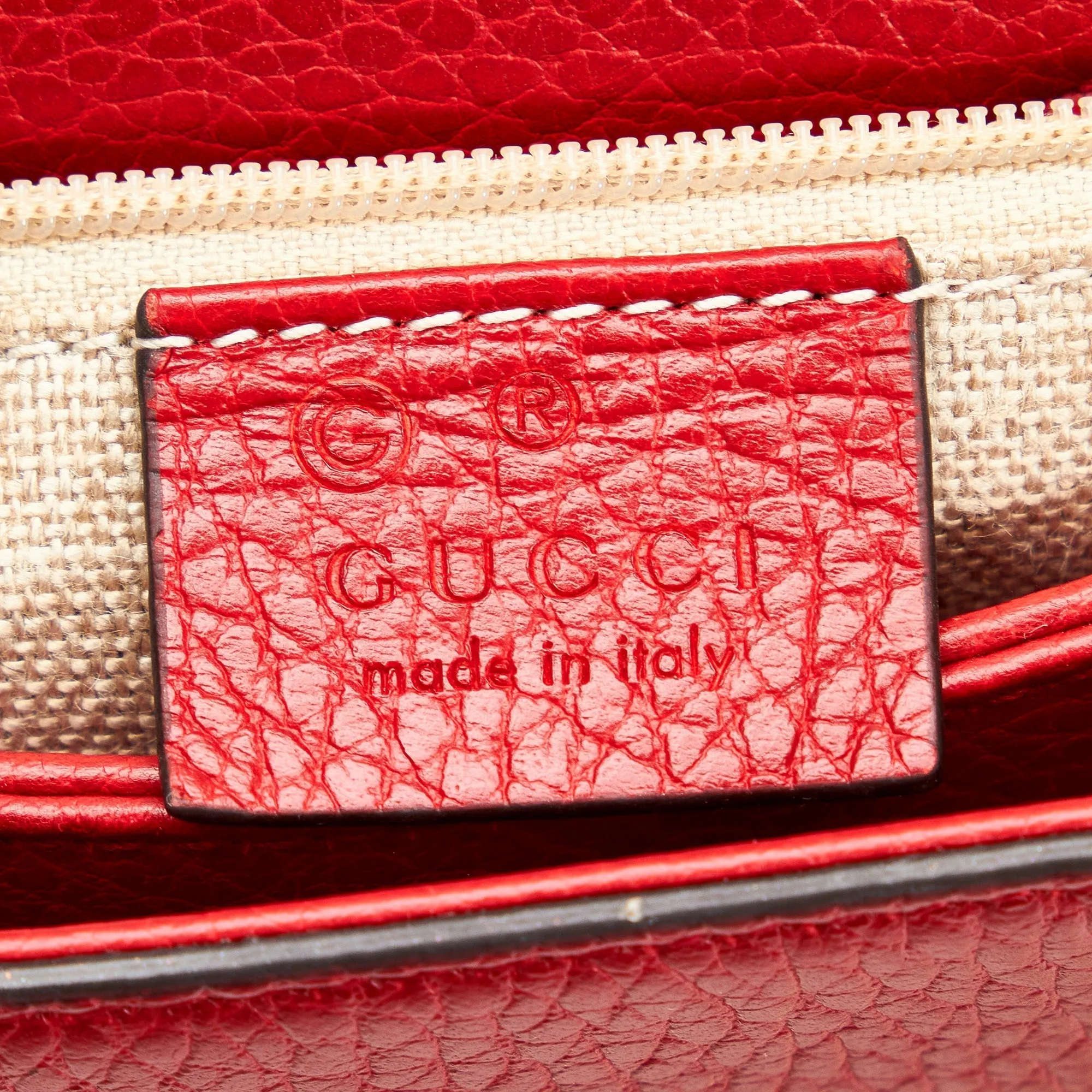 Gucci Interlocking G Red Calfskin