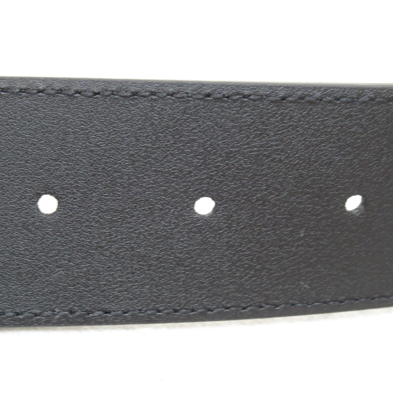 Gucci Wide Belt G Leather Black New