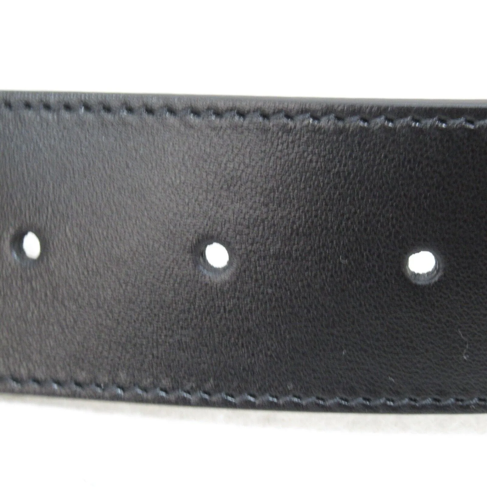 Gucci Wide Belt G Leather Black New