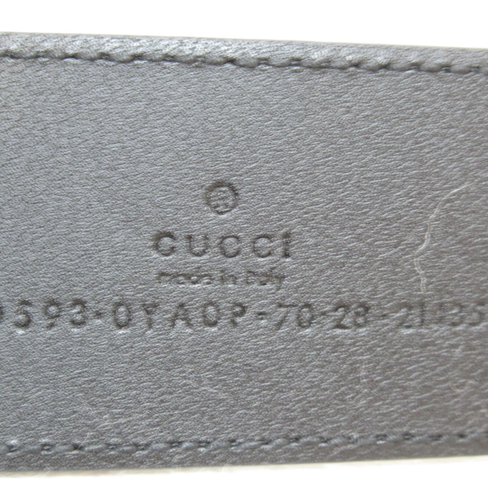 Gucci Wide Belt G Leather Black New