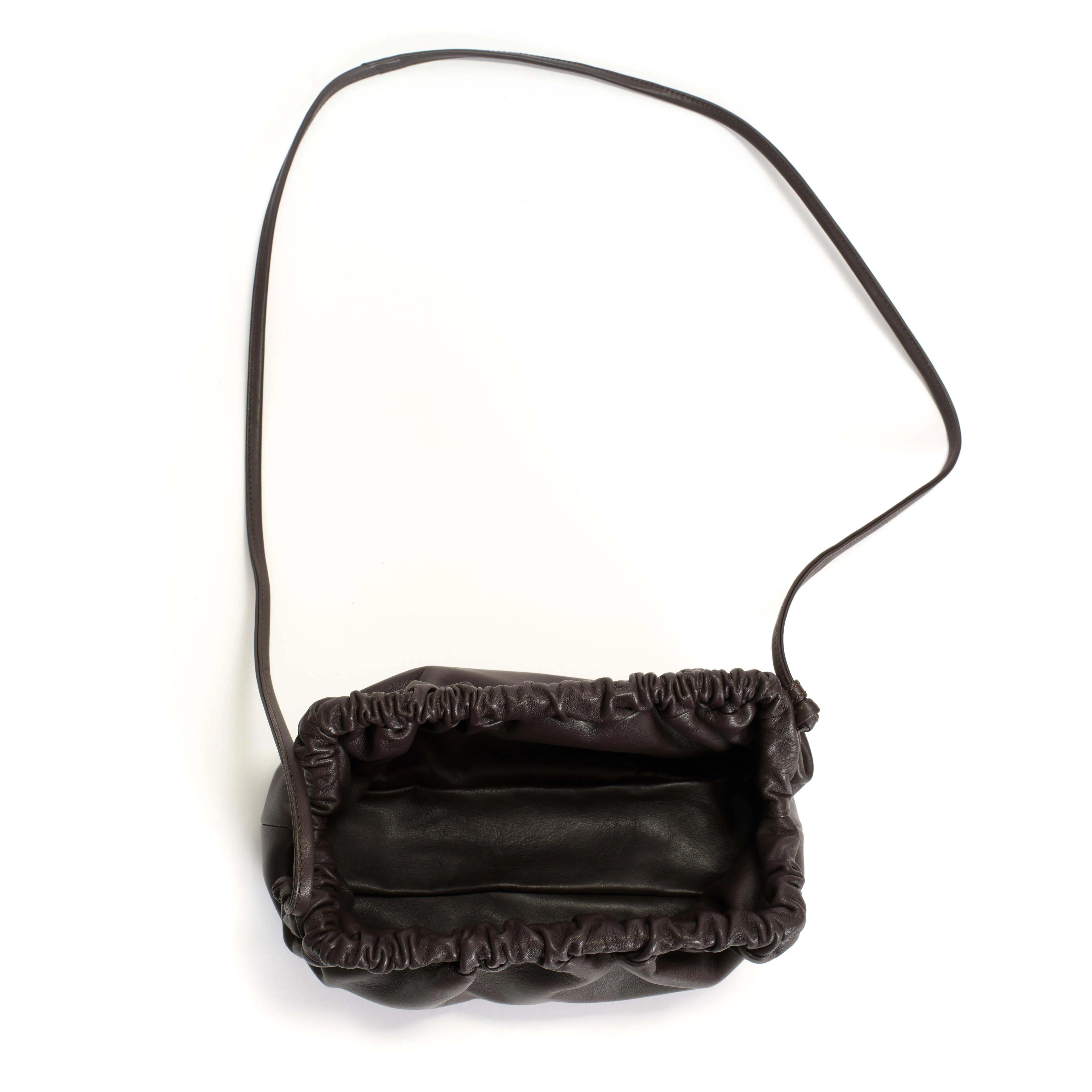 Hally grand cloud bag Shiny lamb Coffee brown