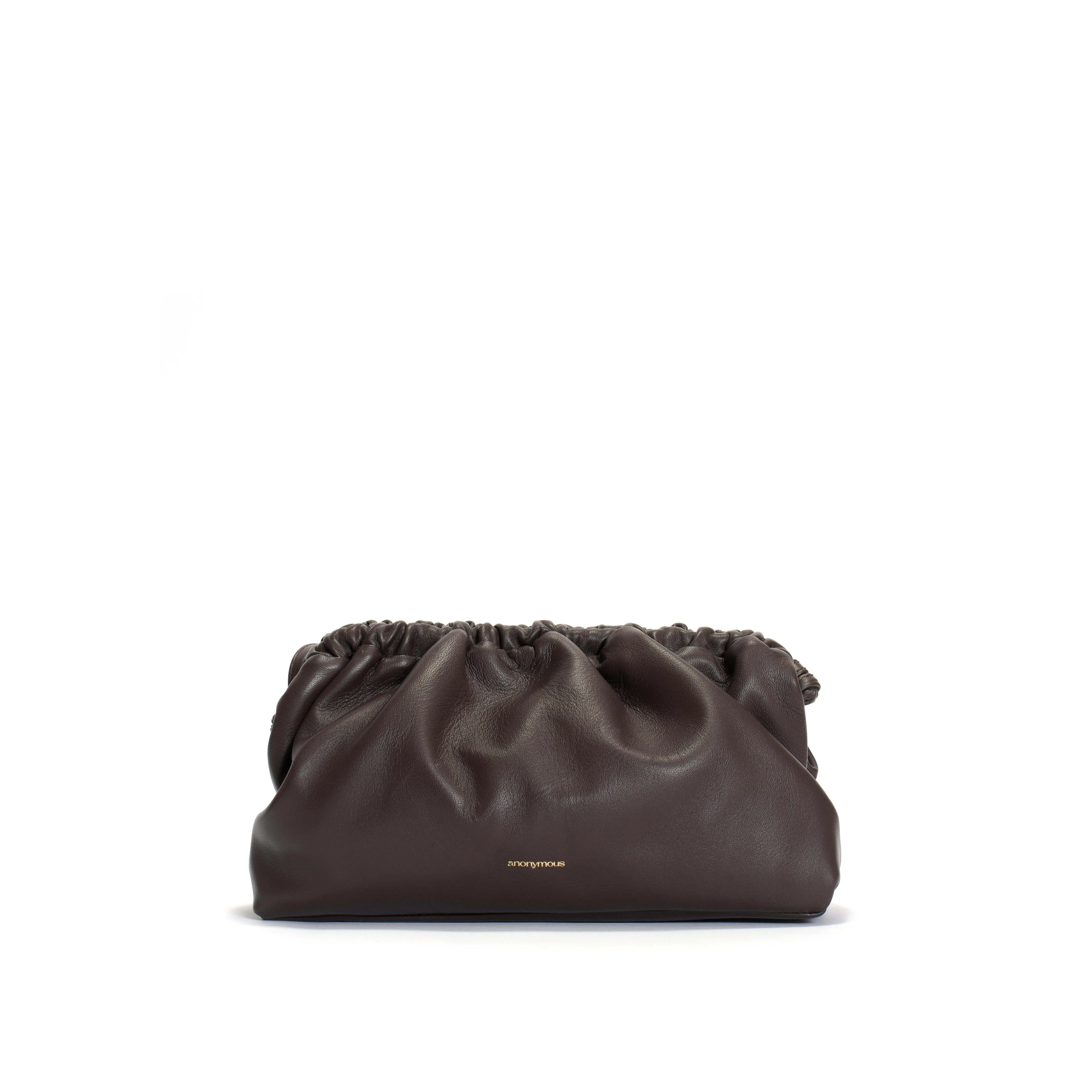 Hally grand cloud bag Shiny lamb Coffee brown