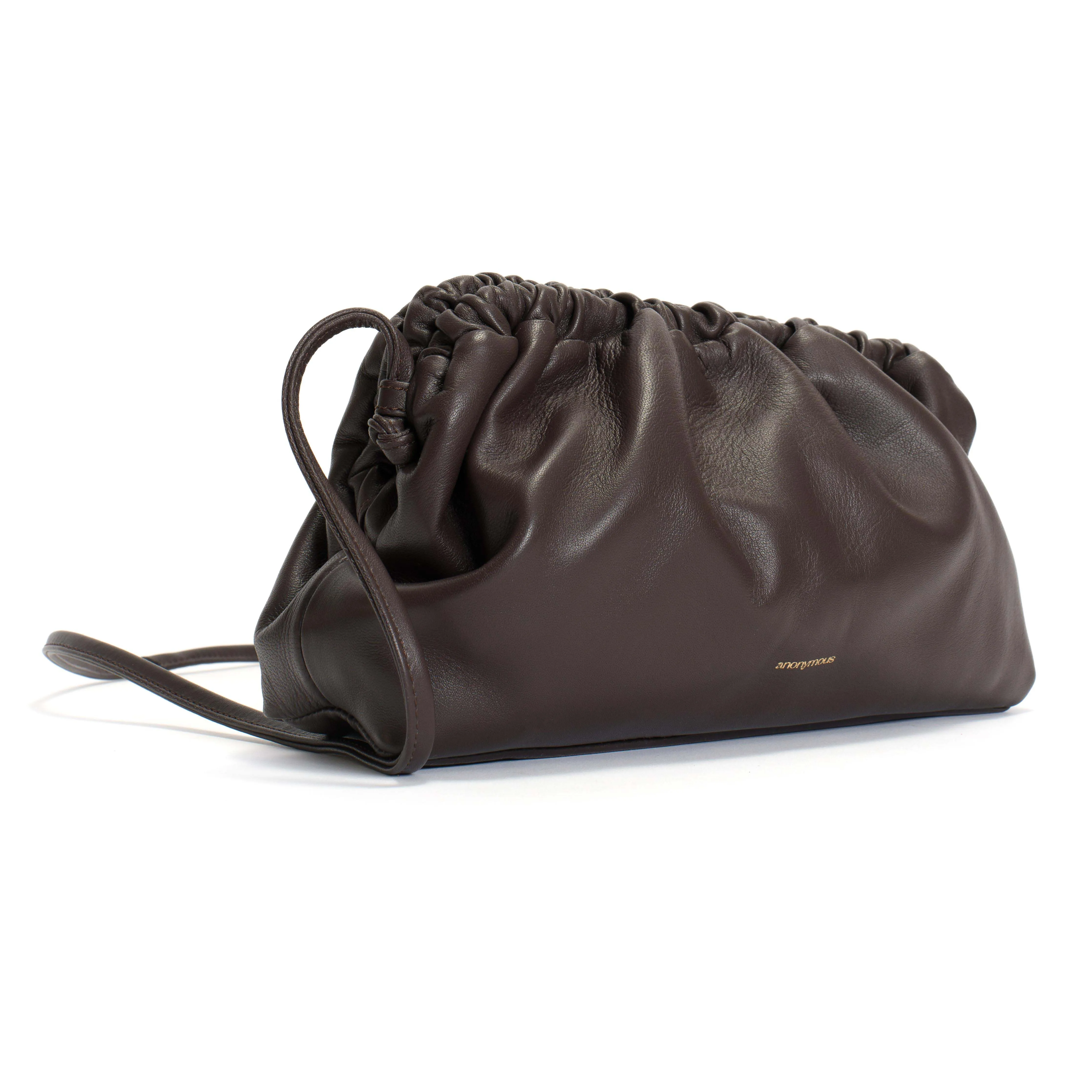 Hally grand cloud bag Shiny lamb Coffee brown