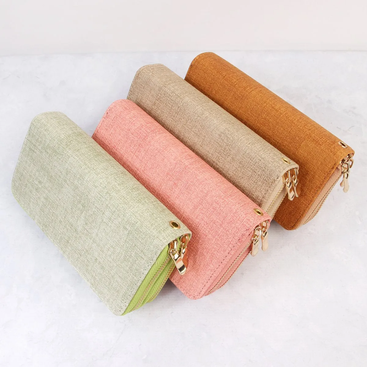 Hdg1456 - Double Zipper Fashion Wallet