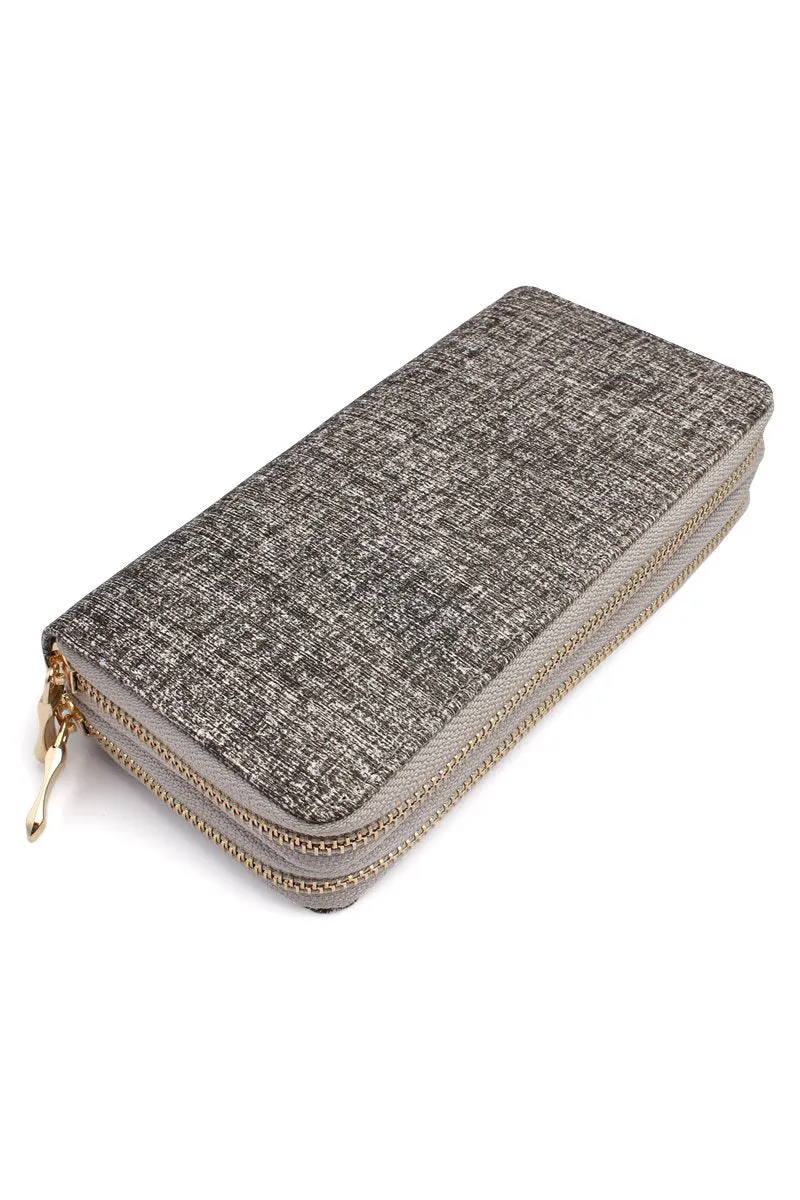 Hdg1456 - Double Zipper Fashion Wallet