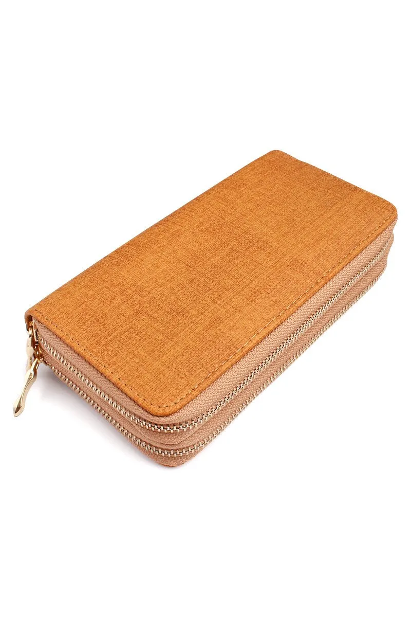 Hdg1456 - Double Zipper Fashion Wallet