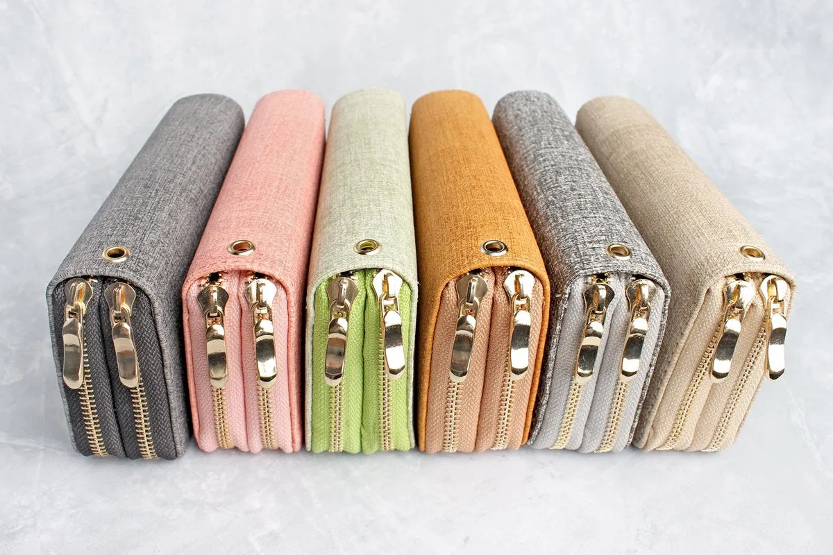Hdg1456 - Double Zipper Fashion Wallet